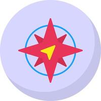 East Flat Bubble Icon vector