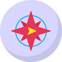 East Flat Bubble Icon vector