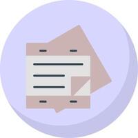 Sticky Notes Flat Bubble Icon vector