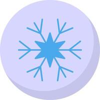 copo de nieve plano burbuja icono vector