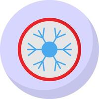 Snowflake Flat Bubble Icon vector