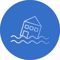 Flood Flat Bubble Icon vector