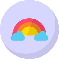 Rainbow Flat Bubble Icon vector