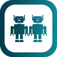 Robots Glyph Gradient Corner Icon vector