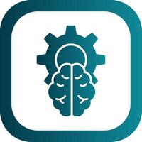 Brain Glyph Gradient Corner Icon vector