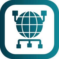 Global Organization Glyph Gradient Corner Icon vector