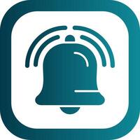 Bell Glyph Gradient Corner Icon vector