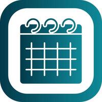 Calendar Glyph Gradient Corner Icon vector