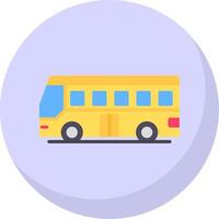 Tourist Bus Flat Bubble Icon vector