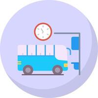 Bus Station Flat Bubble Icon vector