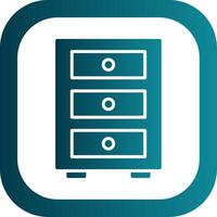 Cabinet Glyph Gradient Corner Icon vector