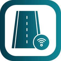 Road Glyph Gradient Corner Icon vector