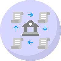 Distributed Ledger Flat Bubble Icon vector