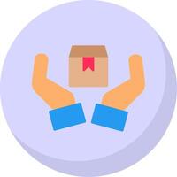 Handle With Care Flat Bubble Icon vector