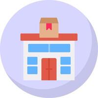 Parcel Post Flat Bubble Icon vector