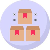 Package Flat Bubble Icon vector