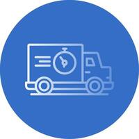 Fast Delivery Flat Bubble Icon vector