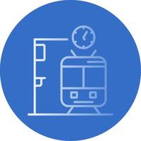 Metro Station Flat Bubble Icon vector