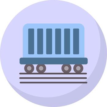 Train Container Flat Bubble Icon vector