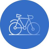 bicicleta plano burbuja icono vector