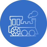 Steam Train Flat Bubble Icon vector