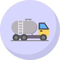 Tank Car Flat Bubble Icon vector