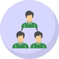 Workforce Management Flat Bubble Icon vector