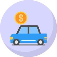 Auto Loan Flat Bubble Icon vector