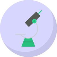 Microscope Flat Bubble Icon vector