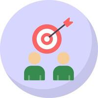 Business Targeting Flat Bubble Icon vector