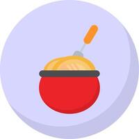 Noddles Flat Bubble Icon vector