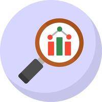 Market Research Flat Bubble Icon vector