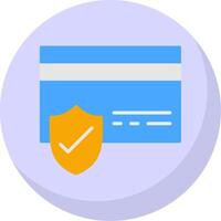 Secure Payments Flat Bubble Icon vector