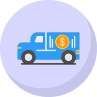 Armored Truck Flat Bubble Icon vector