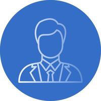 Business Man Flat Bubble Icon vector