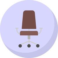 Office Chair Flat Bubble Icon vector