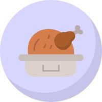 asado plano burbuja icono vector