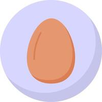 Egg Flat Bubble Icon vector