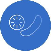 Cucumber Flat Bubble Icon vector