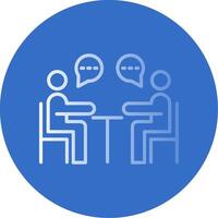 Business Meeting Flat Bubble Icon vector