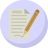 Contract Flat Bubble Icon vector