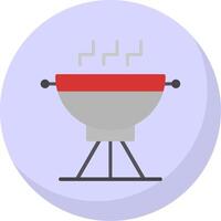 Grill Flat Bubble Icon vector