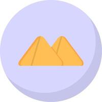 Samosa Flat Bubble Icon vector