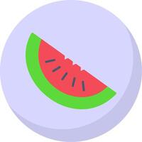 Water Melon Flat Bubble Icon vector