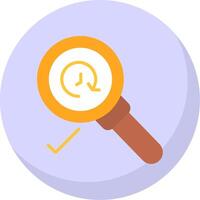 Time Monitoring Flat Bubble Icon vector