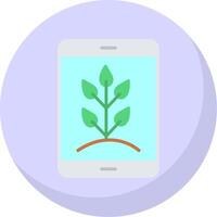 Farming App Flat Bubble Icon vector