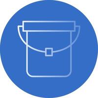 Bucket Flat Bubble Icon vector