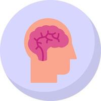 neurología plano burbuja icono vector