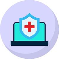 Health Insurance Flat Bubble Icon vector