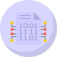 Encryption Data Flat Bubble Icon vector